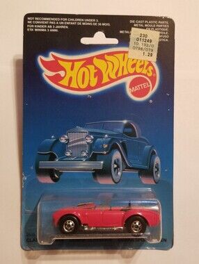 Red Classic Cobra Convertible Hot Wheel Car Unopen